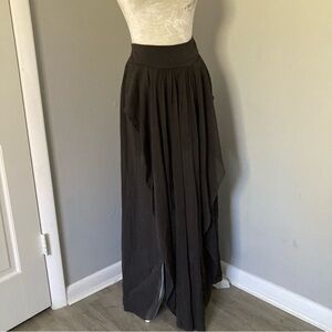 Nightcap Silk chiffon skirt USA made slits dark romantic whimsigoth Artsy Small